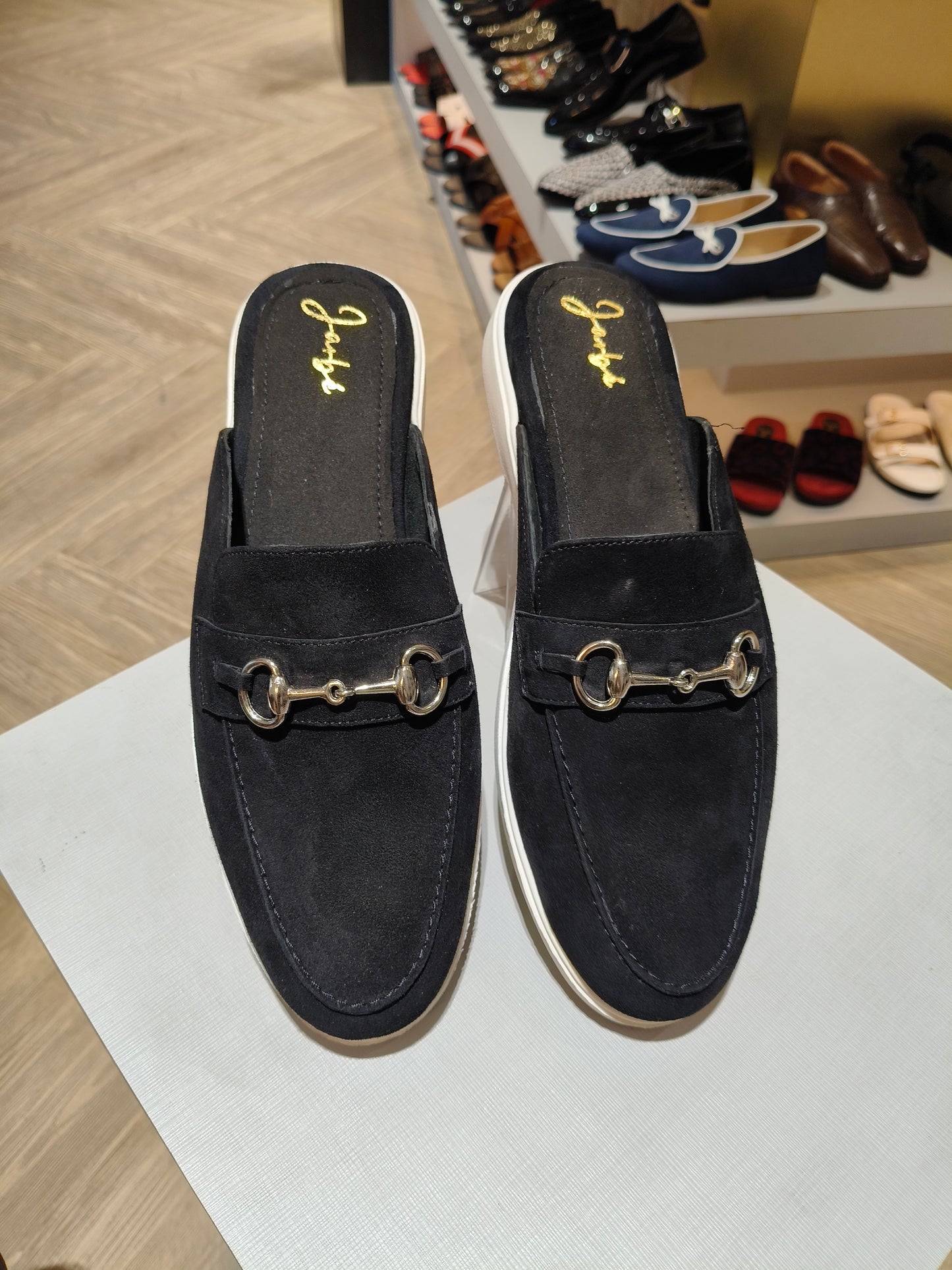 Black suede