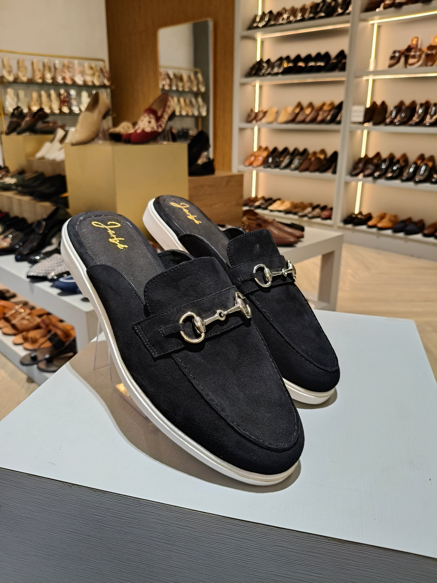 Black suede
