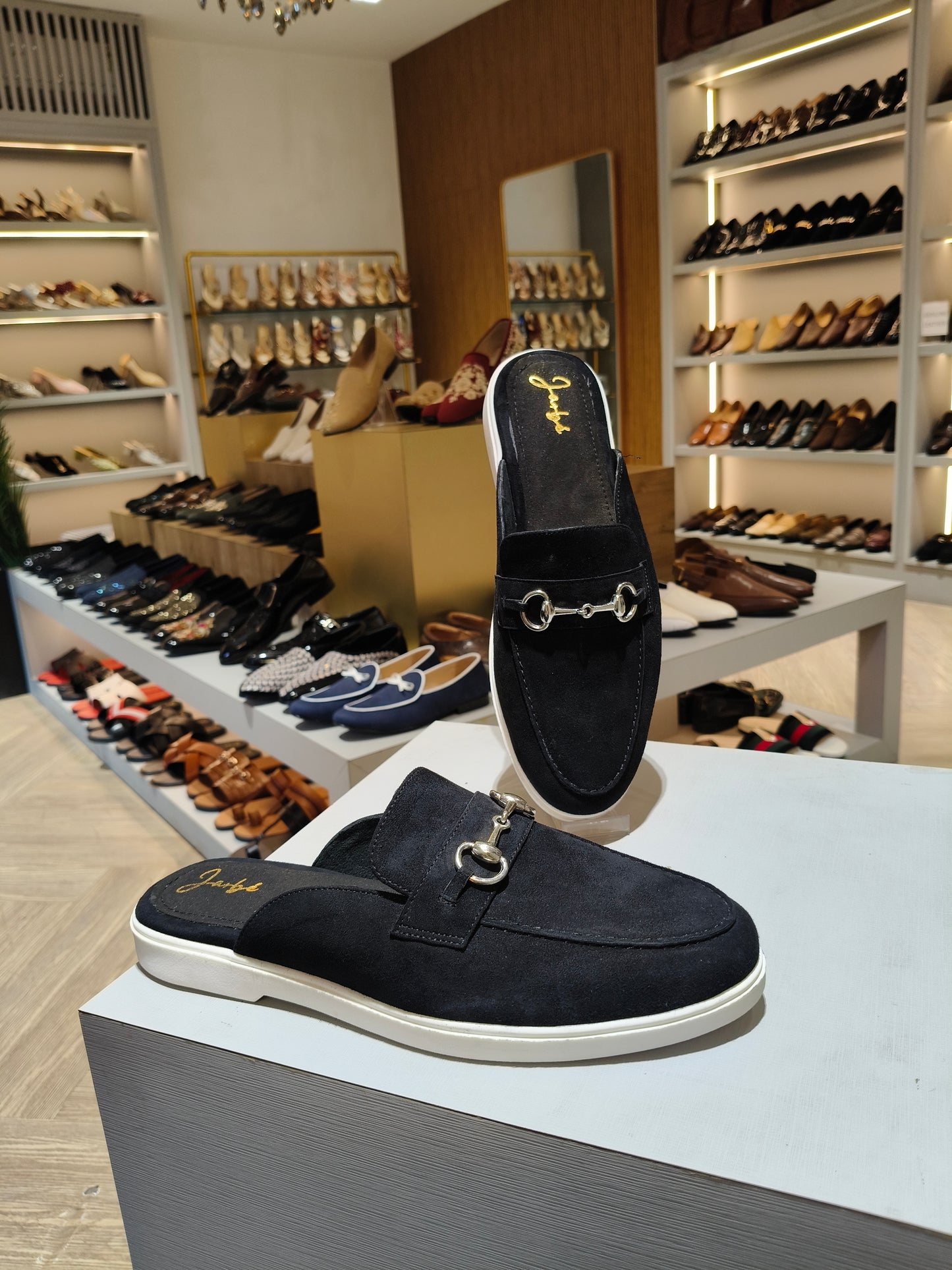 Black suede