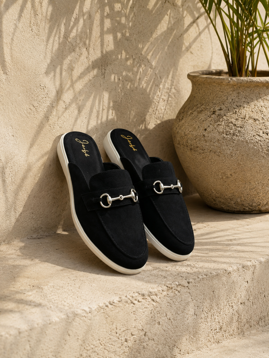Black suede